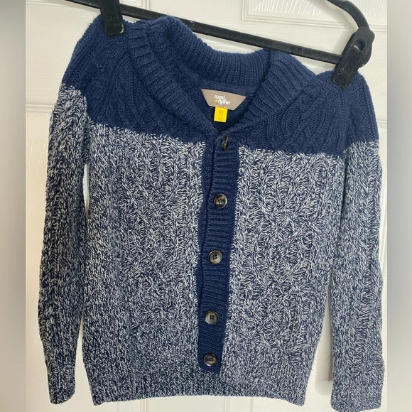 RUMI AND RYDER Grandpa Style Knit Button-Front Sweater with Collar Size XS 4/5) - Picture 1 of 5
